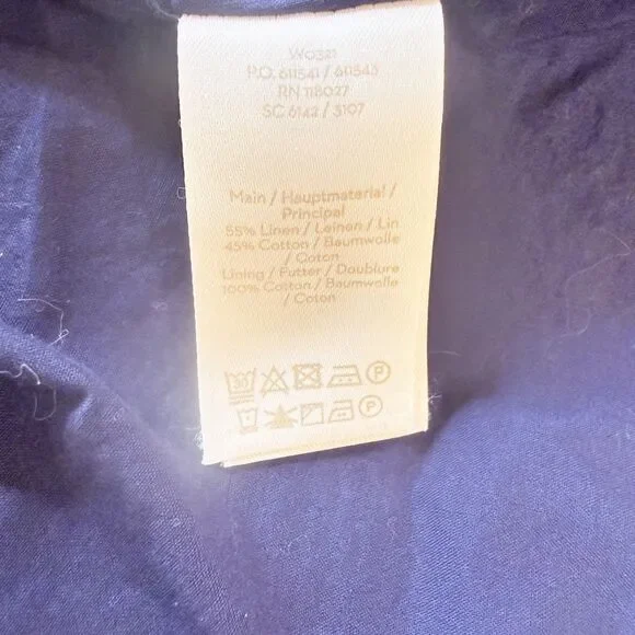 Boden Women's 10P Arwen Midi Button Wrap Linen Cotton Polka Dot Dress Preppy - Picture 8 of 9